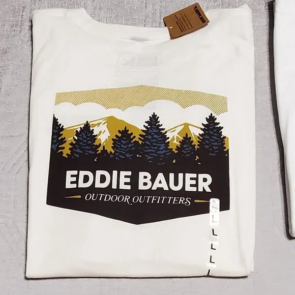 NWT! Bundle -2 Eddie Bauer Outdoor Outfitters Men's Crew Shirts Size: L - Picture 8 of 9